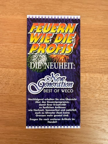 Alter weco feuerwerk - alter, new