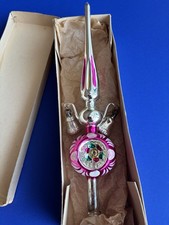 ❤️ Christbaumspitze DDR Lauscha Weihnachtsbaumspitze alt Glas mit Glöckchen