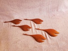 vintage Mid century Teak Holz Wanddeko 5Vögel/Gans Skulptur Figur Design Danisch