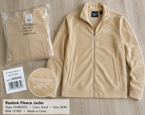 Reebok fleecejacke sand beige - reebok,