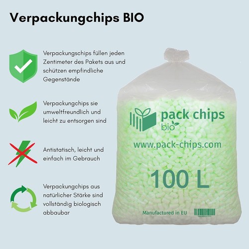 100 liter bio verpackungschips - 100,