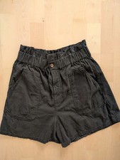 Zara Cord Shorts Dunkel Grün 40 High Waist Kurze Shorts
