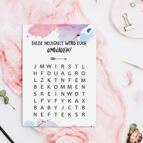 Postkarte wir bekommen ein - postkarte, "wir