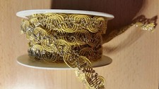 Schleifenband Litze gold  10 mm breit  1 m