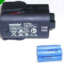 Zellentausch für Metabo Akku 7,2 V 1,1 Ah  7,2 Volt   6.25485 mit 3 Ah 3000 mAh