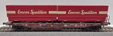 Roco H0 Taschenwagen DB m.Wechselbrücken "Emons Spedition" gebraucht DC m.VP 