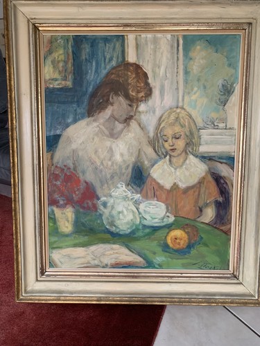ölbild mutter mit - mutter, tochter