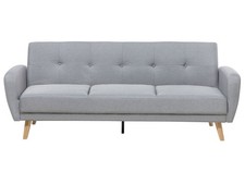 3-Sitzer Sofa Stoffbezug grau