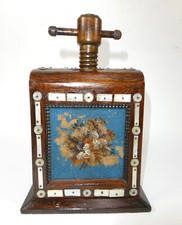 Biedermeier Kartenpresse mit