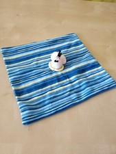 Depesche Diddl Schmusetuch Schnuffeltuch Kuscheltuch blau gelb gestreift Vintage