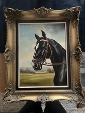 Ölgemälde Pferd signiert H