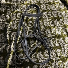 Trense Größe Full Warmblut Schwarz Geflochten