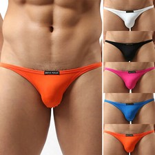 Herren-Bikini-Bademode Strandunterwäsche Glatte Badehose Tanga. ≌