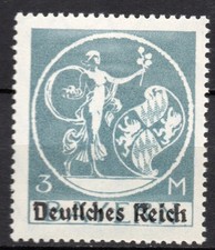 Deutsches Reich 134 I PF IX "Bayern Abschied" 1920 mit Plattenfehler, postfrisch