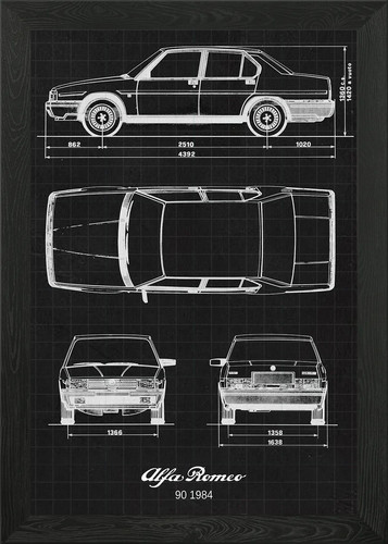 Alfa romeo 1984 gerahmtes - 90,