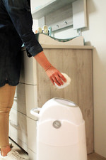 Diaper Champ Regular geruchsdichter Windeleimer normale Müllbeutel weiß silber