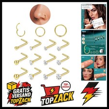 15PCS 18G Nasenpiercing Ring