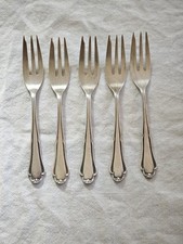 Alte Kuchengabeln Wilkens Martin Dekor Barbara 90er Versilbert 133g - 5 Teile