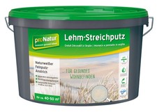 Pronatur Lehmstreichputz 18 kg 0,5 mm fein weiß