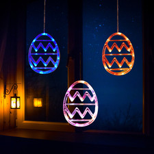 Ostern Fenster Lichter Hase &