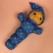 Retro Glo Worm Friends Glow Glow Molto blau aufleuchtend Plüschtier Puppe