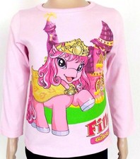 FILLY WITCHY 98 SHIRT ROSA GLITZER LANGARM LANGARMSHIRT PFERDE DIADEM SCHLOSS