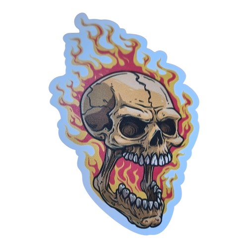 Aufkleber totenkopf flammen - aufkleber,