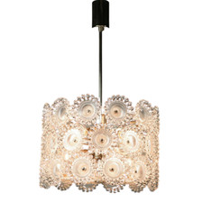 Sölken Pendel Leuchte Pusteblume Hänge Lampe Acryl & Chrom Design Vintage 70er