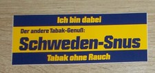Alter Aufkleber | Sticker Schweden-Snus - Tabak ohne Rauch - Ich bin dabei #1