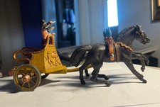 Zinnfiguren  Römer im Streitwagen Handbemalt Höhe 10 cm , Gewicht 830Gramm