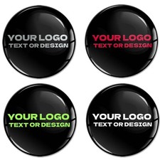 4x Doming Personalisiert Aufkleber Auto für Radkappen Nabenkappen Radnabendeckel