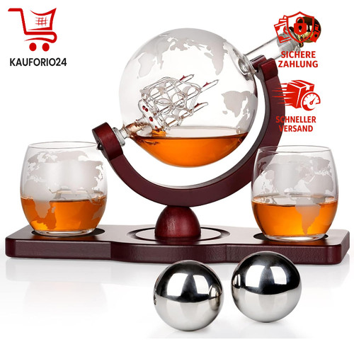 Whisky karaffe set globus - karaffe,