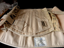 Sonderanfertigung strammes Bauchkorsett Mieder Gr.78 hautfarben ungetragen