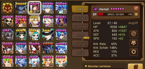 Summoners war ld5 herteit - herteit, +
