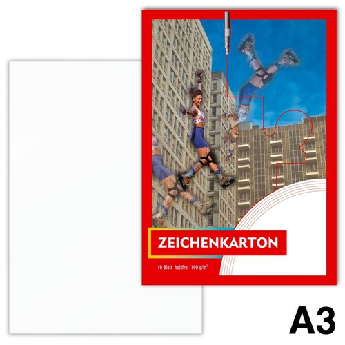 Zeichenkarton din 190 qm - a3,