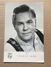 FRANZL LANG - AUTOGRAMMKARTE