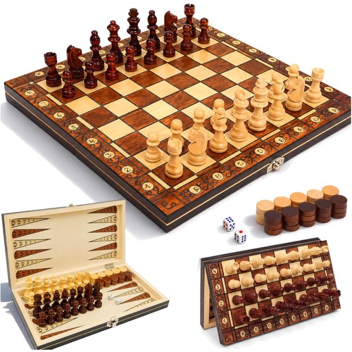 Schach backgammon dame 1 - backgammon, 3-in-1