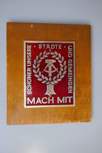 Ddr wandplakette mach mit - ddr, "mach