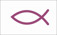 Aufkleber Christenfisch Flagge