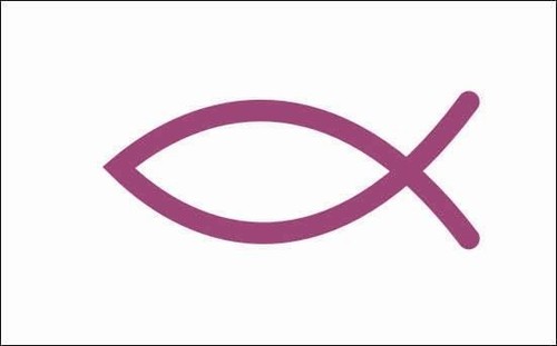 Aufkleber christenfisch flagge - aufkleber,