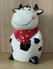 Spardose Kuh Cow Mit Halstuch Keramik Hochglanz Kind Deko Geld Bank Geschenk
