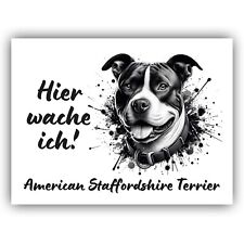 American Staffordshire Terrier Schild - Warnschild | Motiv "001" | 30 x 22,5 cm