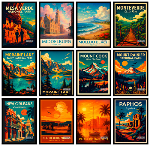 Iconic world cities poster - iconic,