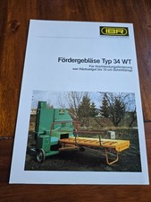IBR Maschinenfabrik Fördergebläse 34 WT Landmaschine Prospekt Brochure