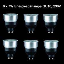 6 x Paulmann Energiesparlampe GU10 Sparlampe 230V Spot Warmweiß 110° Strahler