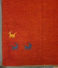 Gabbeh Teppich, Wolle Handgeknüpfter Orientteppich 71×137cm Original Rug