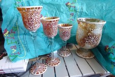 Set 4 Stück  Mosaik