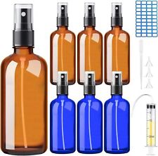 6 x 100ml Sprühflaschen aus Glas Pumpspray Glasflasche Zerstäuber Sprühkopf