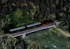 Modell-Eisenbahn Postkarte