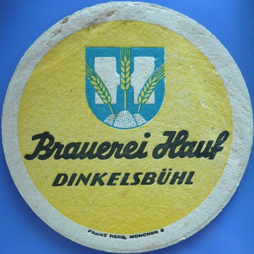 Alter bierdeckel brauerei hauf - bierdeckel,